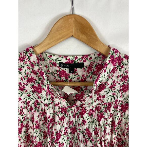 Gibson NWT sleeveless floral tank blouse size medium - Picture 4 of 6